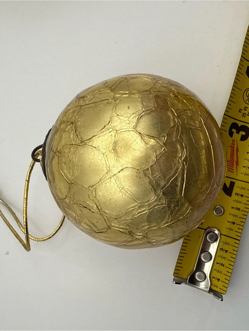 Set of 4 Vintage Metallic Gold & Silver Ornaments, Kugel Style, mercury glass